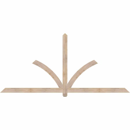 Ekena Millwork Redmond Smooth Timber Gable Bracket, Douglas Fir, 96"W x 44"H x 1 1/2"D x 3 1/2"F, 11/12 Pitch GBW096X44X0204RED00SDF